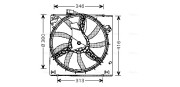 RT7526 Větrák, chlazení motoru AVA QUALITY COOLING