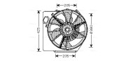 RT7536 Větrák, chlazení motoru AVA QUALITY COOLING