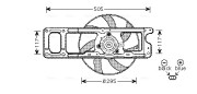 RT7537 Větrák, chlazení motoru AVA QUALITY COOLING