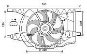 RT7546 Větrák, chlazení motoru AVA QUALITY COOLING