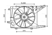 RT7549 Větrák, chlazení motoru AVA QUALITY COOLING