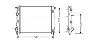 RTA2270 Chladič, chlazení motoru AVA QUALITY COOLING