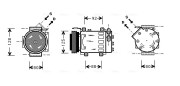 RTAK039 Kompresor, klimatizace AVA QUALITY COOLING