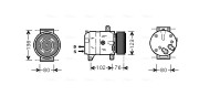 RTAK069 Kompresor, klimatizace AVA QUALITY COOLING