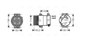 RTAK381 Kompresor, klimatizace AVA QUALITY COOLING