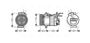 RTK389 Kompresor, klimatizace AVA QUALITY COOLING