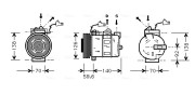 SBAK054 Kompresor, klimatizace AVA QUALITY COOLING