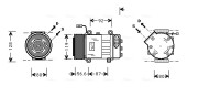 SCAK016 Kompresor, klimatizace AVA QUALITY COOLING