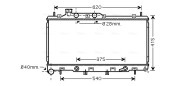 SU2106 Chladič, chlazení motoru AVA QUALITY COOLING