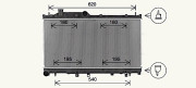 SU2110 Chladič, chlazení motoru AVA QUALITY COOLING