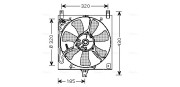 SZ7504 Větrák, chlazení motoru AVA QUALITY COOLING