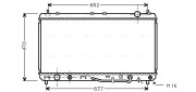 TO2232 Chladič, chlazení motoru AVA QUALITY COOLING
