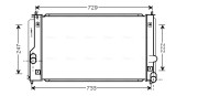 TO2295 Chladič, chlazení motoru AVA QUALITY COOLING