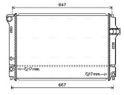 TO2700 Chladič, chlazení motoru AVA QUALITY COOLING