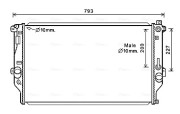 TO2715 Chladič, chlazení motoru AVA QUALITY COOLING