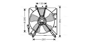 TO7512 Větrák, chlazení motoru AVA QUALITY COOLING