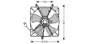 TO7540 Větrák, chlazení motoru AVA QUALITY COOLING