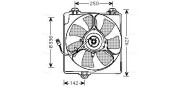 TO7547 Větrák, chlazení motoru AVA QUALITY COOLING