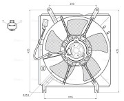 TO7800 Větrák, chlazení motoru AVA QUALITY COOLING