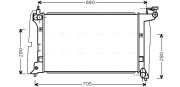 TOA2289 Chladič, chlazení motoru AVA QUALITY COOLING