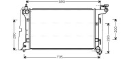TOA2290 Chladič, chlazení motoru AVA QUALITY COOLING