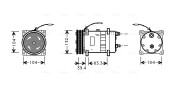 UVAK047 Kompresor, klimatizace AVA QUALITY COOLING