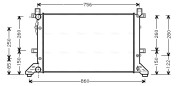 VNA2155 Chladič, chlazení motoru AVA QUALITY COOLING