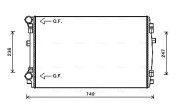 VNA2338 Chladič, chlazení motoru AVA QUALITY COOLING