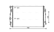 VNA2344 Chladič, chlazení motoru AVA QUALITY COOLING