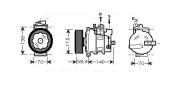 VNAK265 Kompresor, klimatizace AVA QUALITY COOLING