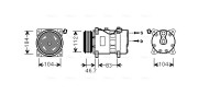 VNAK288 Kompresor, klimatizace AVA QUALITY COOLING