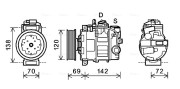 VNK321 Kompresor, klimatizace AVA QUALITY COOLING