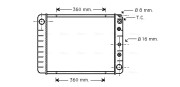 VO2028 Chladič, chlazení motoru AVA QUALITY COOLING