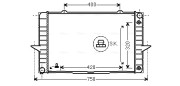 VO2092 Chladič, chlazení motoru AVA QUALITY COOLING