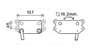 VO3154 Olejový chladič, motorový olej AVA QUALITY COOLING