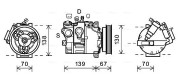 VOAK167 Kompresor, klimatizace AVA QUALITY COOLING