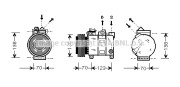 ALK016 Kompresor, klimatizace AVA QUALITY COOLING