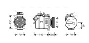 AIK282 Kompresor, klimatizace AVA QUALITY COOLING