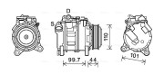 BWK493 Kompresor, klimatizace AVA QUALITY COOLING