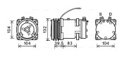 CSAK007 Kompresor, klimatizace AVA QUALITY COOLING