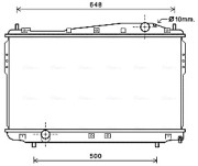 DW2136 Chladič, chlazení motoru AVA QUALITY COOLING