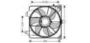 FD7538 Větrák, chlazení motoru AVA QUALITY COOLING