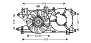 FT7596 Větrák, chlazení motoru AVA QUALITY COOLING