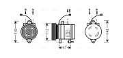 HYK013 Kompresor, klimatizace AVA QUALITY COOLING