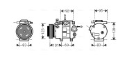 HYK214 Kompresor, klimatizace AVA QUALITY COOLING