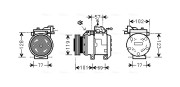 HYK222 Kompresor, klimatizace AVA QUALITY COOLING