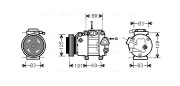 HYK240 Kompresor, klimatizace AVA QUALITY COOLING