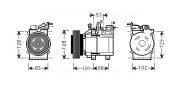 HYK324 Kompresor, klimatizace AVA QUALITY COOLING