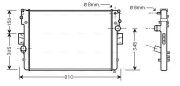 IVA2056 Chladič, chlazení motoru AVA QUALITY COOLING