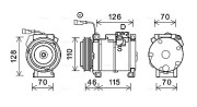 IVK135 Kompresor, klimatizace AVA QUALITY COOLING